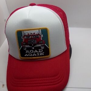 Hand Crafted Red and White Trucker Cap